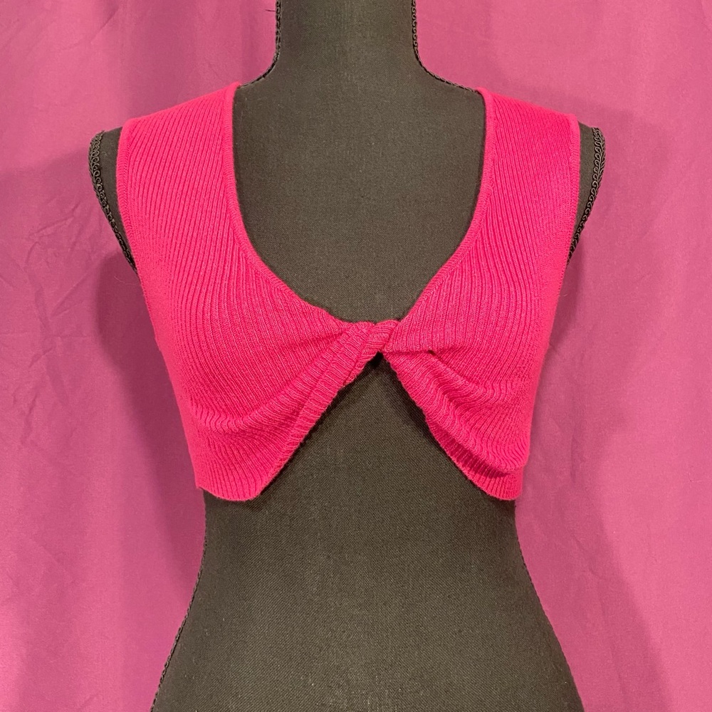 magenta wrap front sweater tank from target